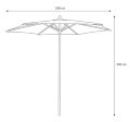 Markedsparasol Santander Ø250 cm beige - Sunlife